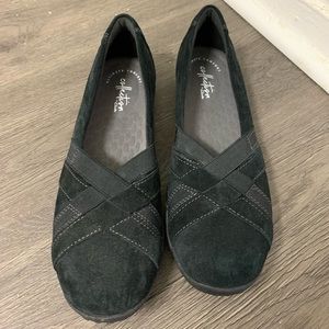 Black Woven Clark’s for Work or Play Flats